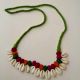 Multicolor Pom Pom Shell Adjustable Choker Necklace